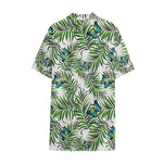 Tropical Butterfly Pattern Print Cotton Hawaiian Shirt