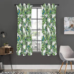 Tropical Butterfly Pattern Print Curtain