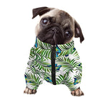 Tropical Butterfly Pattern Print Dog Zip Up Jacket
