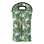 Tropical Butterfly Pattern Print Double Neoprene Wine Tote