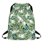 Tropical Butterfly Pattern Print Drawstring Backpack
