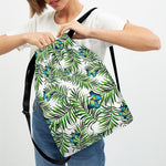 Tropical Butterfly Pattern Print Drawstring Backpack