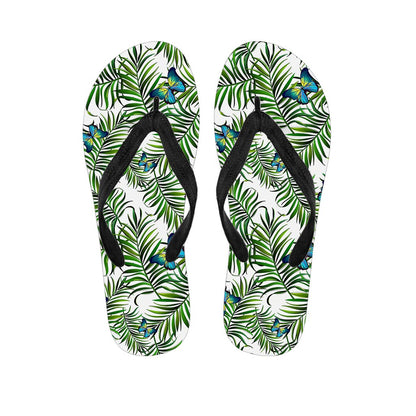 Tropical Butterfly Pattern Print Flip Flops