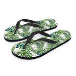 Tropical Butterfly Pattern Print Flip Flops