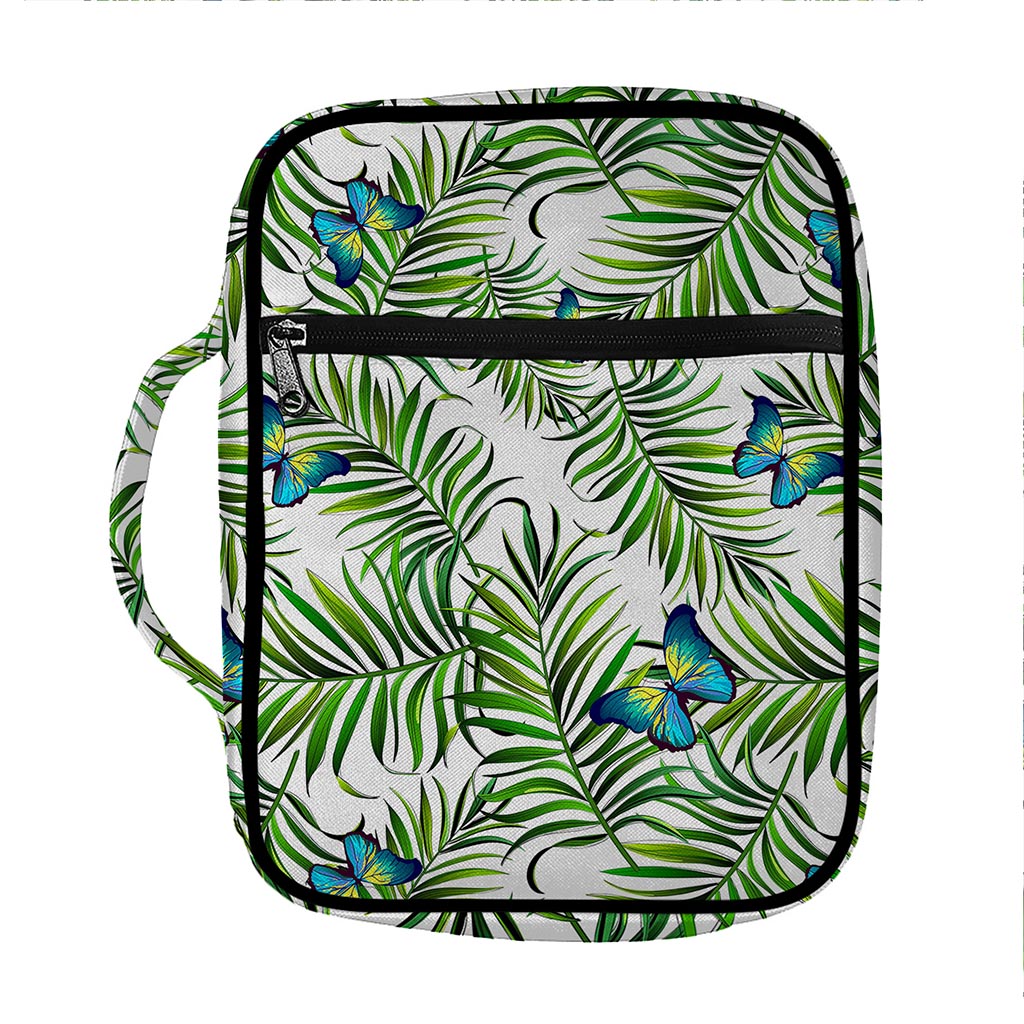 Tropical Butterfly Pattern Print Front Pocket Bible Bag