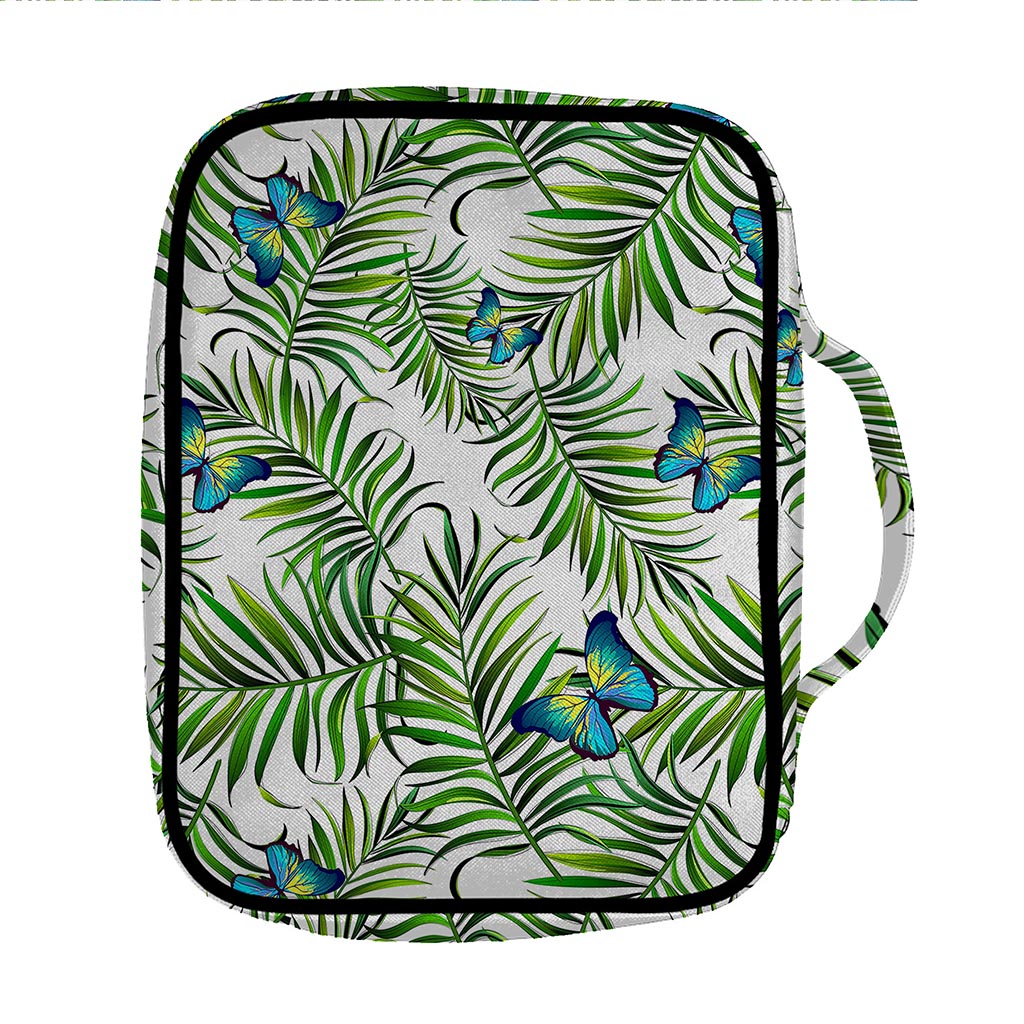 Tropical Butterfly Pattern Print Front Pocket Bible Bag