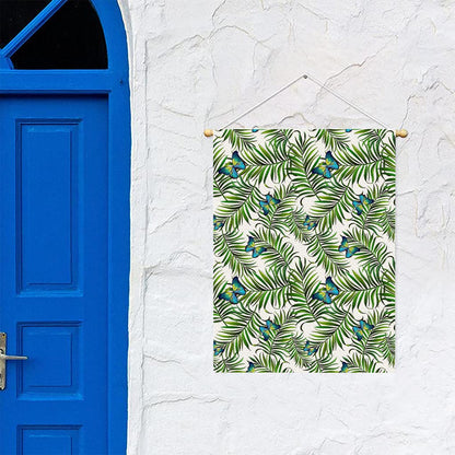 Tropical Butterfly Pattern Print Garden Flag
