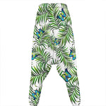 Tropical Butterfly Pattern Print Hammer Pants