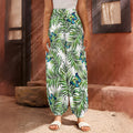 Tropical Butterfly Pattern Print Harem Pants