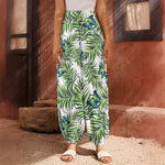 Tropical Butterfly Pattern Print Harem Pants