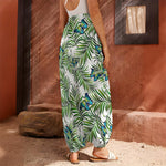 Tropical Butterfly Pattern Print Harem Pants