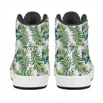 Tropical Butterfly Pattern Print High Top Leather Sneakers