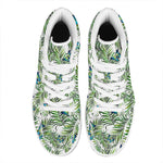 Tropical Butterfly Pattern Print High Top Leather Sneakers