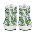 Tropical Butterfly Pattern Print High Top Leather Sneakers