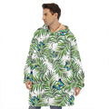 Tropical Butterfly Pattern Print Hoodie Blanket