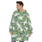 Tropical Butterfly Pattern Print Hoodie Blanket