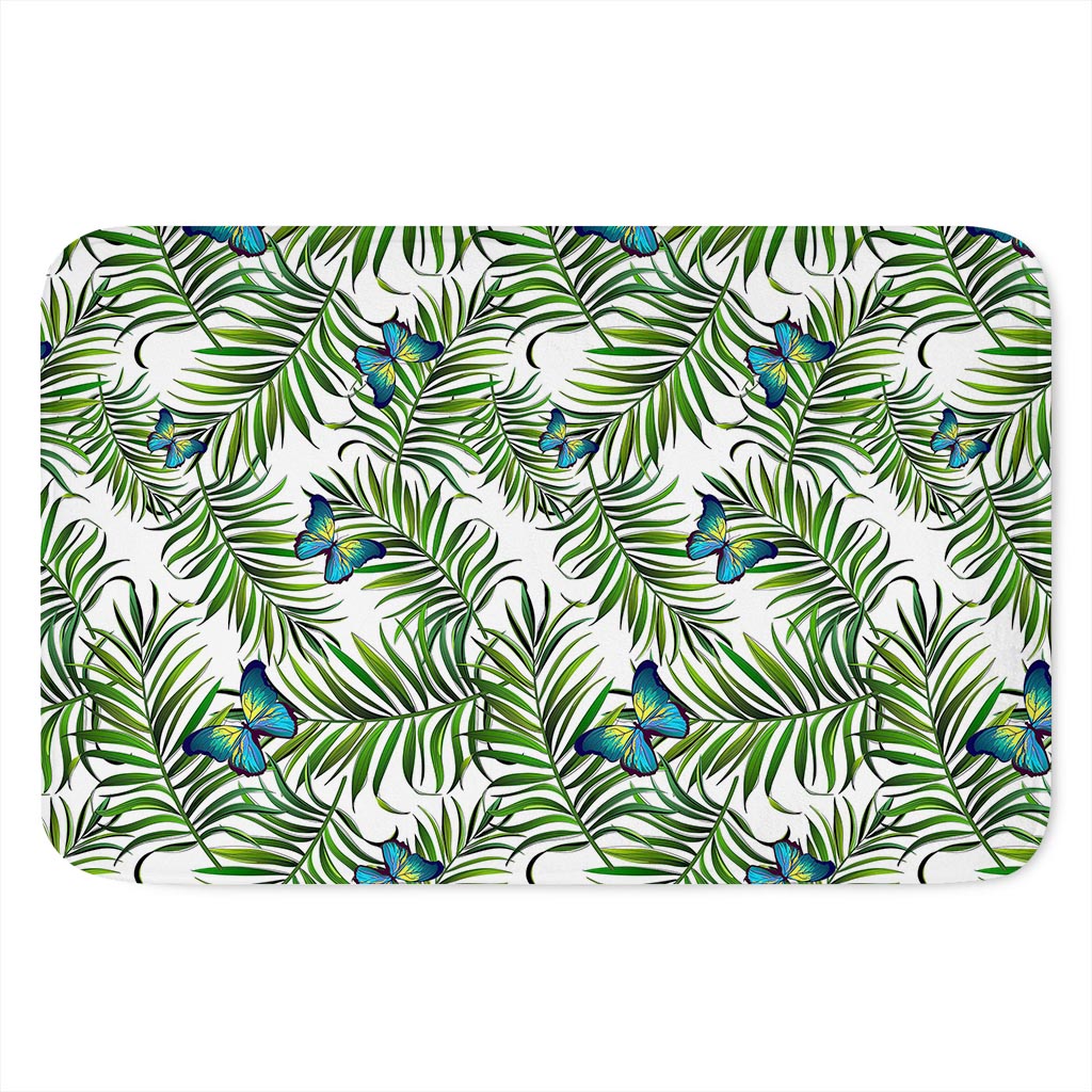 Tropical Butterfly Pattern Print Indoor Door Mat