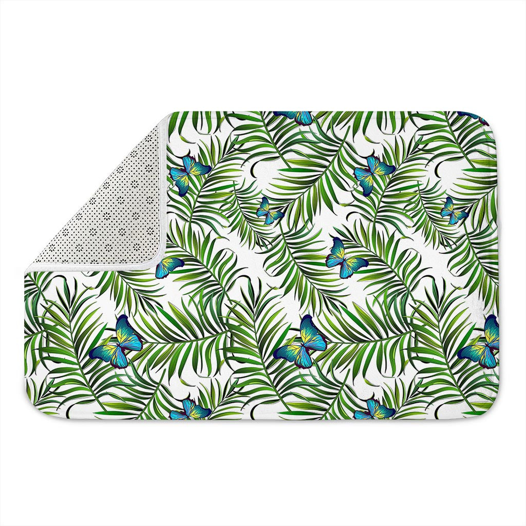 Tropical Butterfly Pattern Print Indoor Door Mat