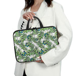 Tropical Butterfly Pattern Print Laptop Sleeve With Handle