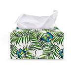 Tropical Butterfly Pattern Print Leather Tissue Box Cover