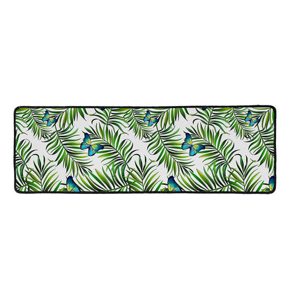 Tropical Butterfly Pattern Print Long Kitchen Mat