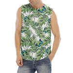 Tropical Butterfly Pattern Print Men's Fitness Tank Top