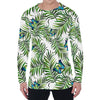 Tropical Butterfly Pattern Print Men's Long Sleeve T-Shirt