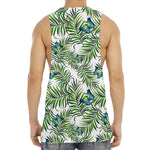 Tropical Butterfly Pattern Print Men's Muscle Tank Top