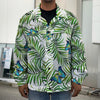 Tropical Butterfly Pattern Print Men's Shirt Jacket