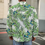 Tropical Butterfly Pattern Print Men's Shirt Jacket