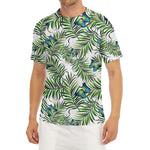 Tropical Butterfly Pattern Print Men's Short Sleeve Rash Guard
