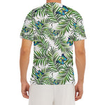 Tropical Butterfly Pattern Print Men's Short Sleeve Rash Guard