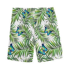 Tropical Butterfly Pattern Print Men's Sports Shorts