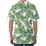 Tropical Butterfly Pattern Print Men's Velvet T-Shirt