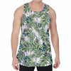 Tropical Butterfly Pattern Print Men's Velvet Tank Top