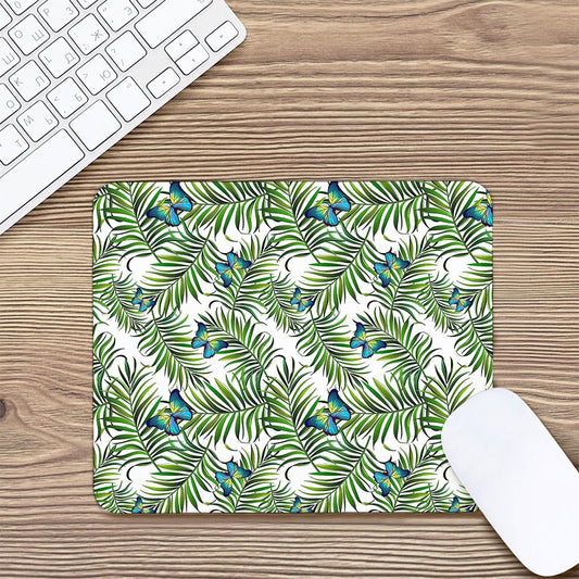 Tropical Butterfly Pattern Print Mouse Pad