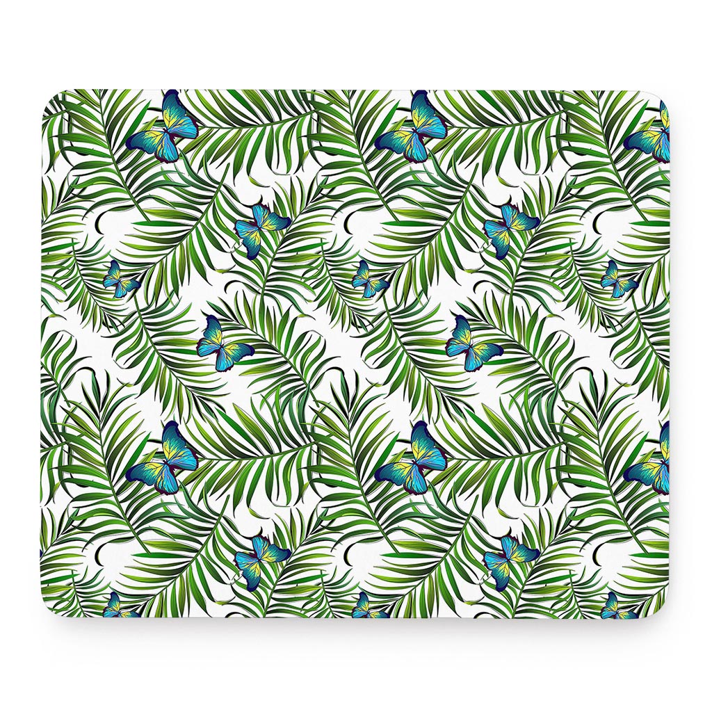 Tropical Butterfly Pattern Print Mouse Pad