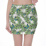 Tropical Butterfly Pattern Print Pencil Mini Skirt