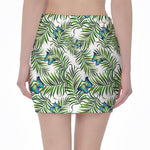 Tropical Butterfly Pattern Print Pencil Mini Skirt