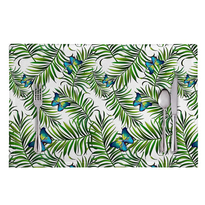Tropical Butterfly Pattern Print Placemat