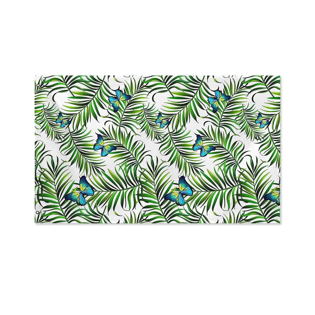 Tropical Butterfly Pattern Print Polyester Flag