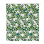 Tropical Butterfly Pattern Print Polyester Shower Curtain