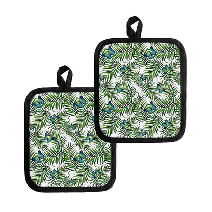 Tropical Butterfly Pattern Print Pot Holders