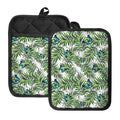 Tropical Butterfly Pattern Print Pot Holders With Pocket
