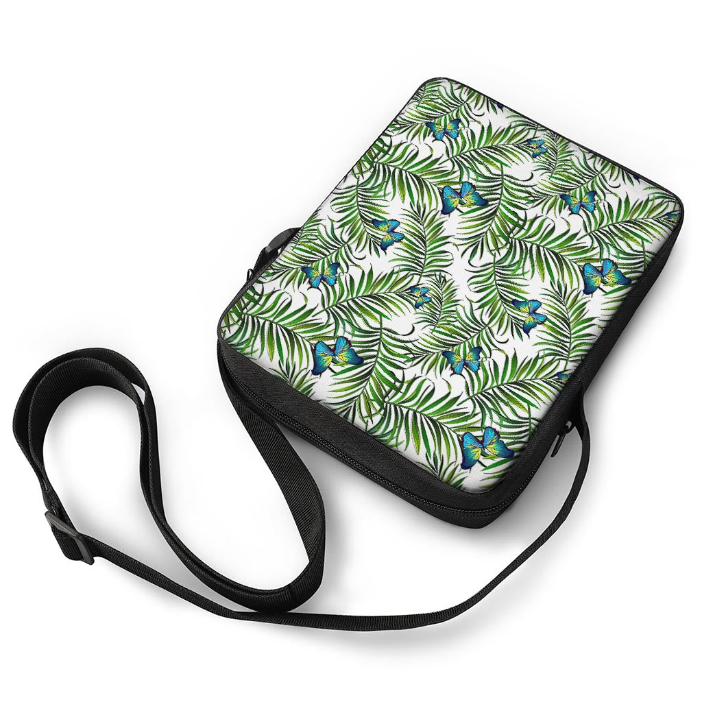 Tropical Butterfly Pattern Print Rectangular Crossbody Bag