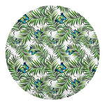Tropical Butterfly Pattern Print Round Blanket