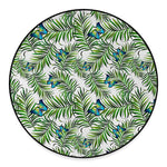 Tropical Butterfly Pattern Print Round Floor Mat