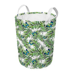 Tropical Butterfly Pattern Print Round Laundry Basket