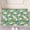 Tropical Butterfly Pattern Print Rubber Doormat