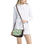 Tropical Butterfly Pattern Print Saddle Bag